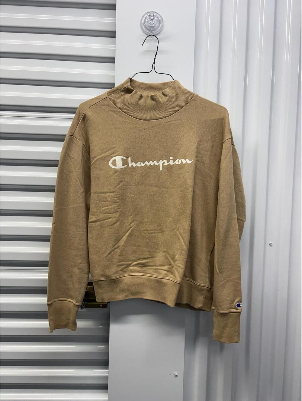 Champion Women’s Large Champion Tan Mock Neck Sweatshirt Pullover